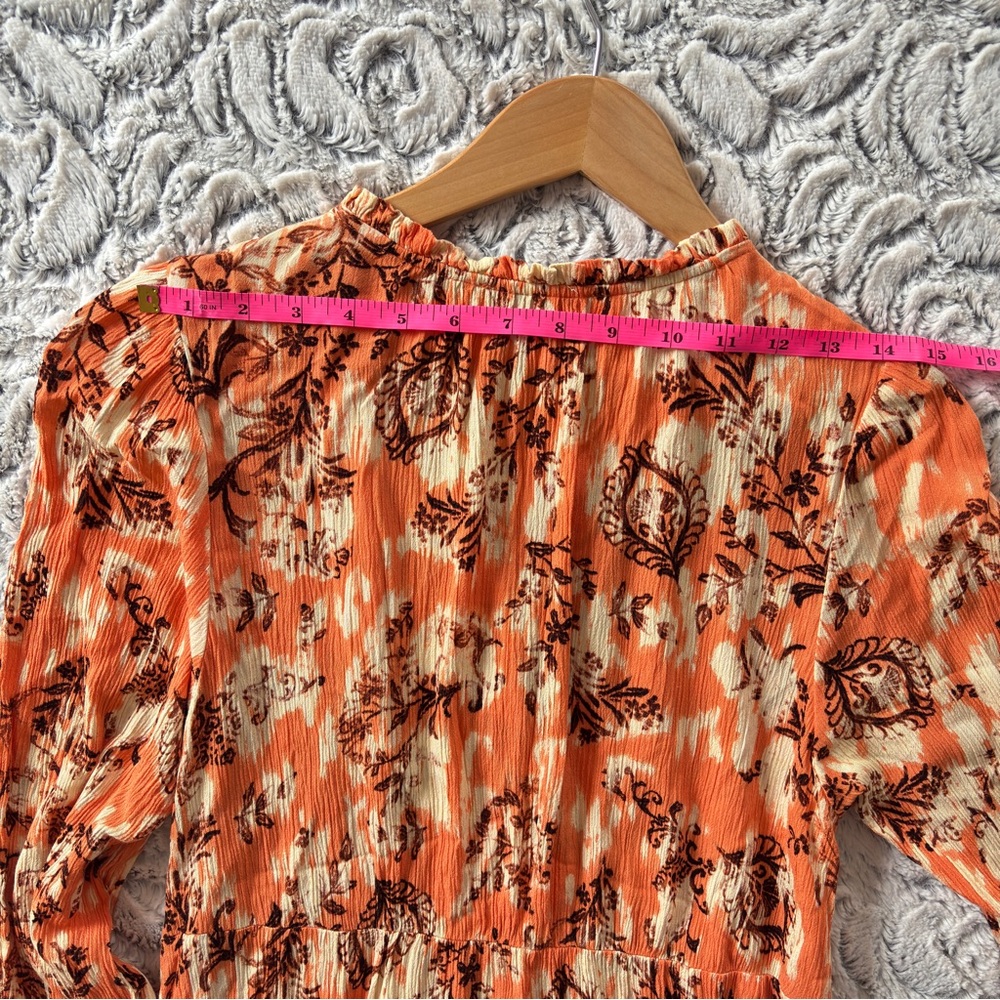 Floral Orange Midi Dress - Picture 10 of 16
